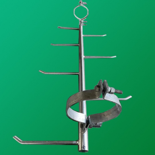 圆管/方管/角钢材质电杆爬梯热镀锌抱箍爬梯定制