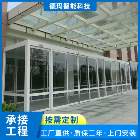 广州电动平移玻璃门 白云双开玻璃门 增城写字楼大门厂家